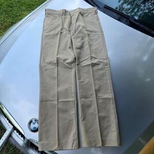 True vintage 70s Tuf-Nut by Key snap pearl button talon zip Khaki trousers